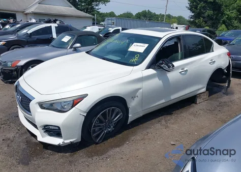 2016 Infiniti Q50 3.0T Red Sport 400 из США, поврежденный, VIN JN1FV7AR4GM450211